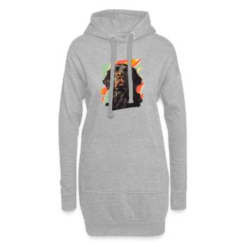 Terre-Neuve - Sweat-shirt à capuche long Femme - gris chiné - Devant