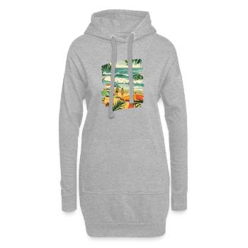 Surfer - Hoodie-Kleid - Grau meliert - Vorne