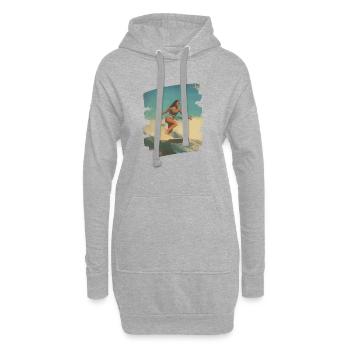 Surfer - Hoodie-Kleid - Grau meliert - Vorne