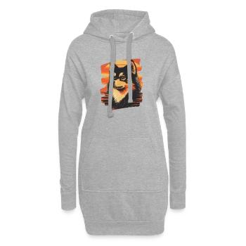 Laponie finlandaise - Sweat-shirt à capuche long Femme - gris chiné - Devant