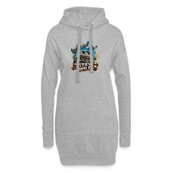 Jimny 4x4 Stay Wild Offroad Off-Road Off Road Car - Hoodie-Kleid - Grau meliert - Vorne