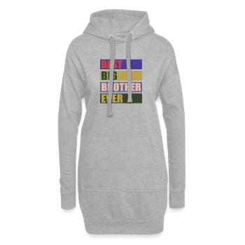 Le meilleur Big Brother de tous les temps ! Meilleur Big Brother de tous les temps - Sweat-shirt à capuche long Femme - gris chiné - Devant
