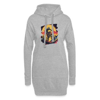 Vététistes Descente Montagne Cyclisme - Sweat-shirt à capuche long Femme - gris chiné - Devant
