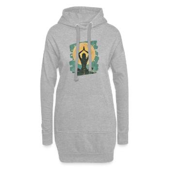 Yoga Namaste Meditation - Hoodie-Kleid - Grau meliert - Vorne