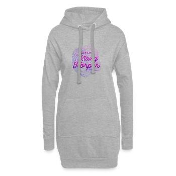 Ich bin ein Klangkörper Chor Sänger Tenor Sopran - Hoodie-Kleid - Grau meliert - Vorne