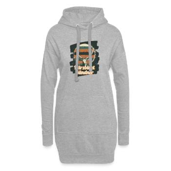 Härzbluetbündner Graubünden Suisse - Sweat-shirt à capuche long Femme - gris chiné - Devant