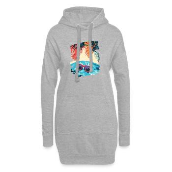 Sommer & Sommenbrille - Hoodie-Kleid - Grau meliert - Vorne