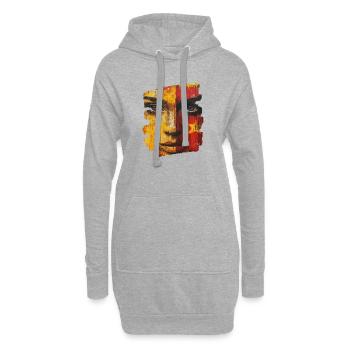 Spanische Flagge Spanien - Hoodie-Kleid - Grau meliert - Vorne