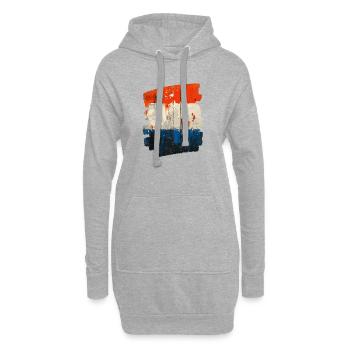 Drapeau néerlandais Pays-Bas Pays-Bas - Sweat-shirt à capuche long Femme - gris chiné - Devant