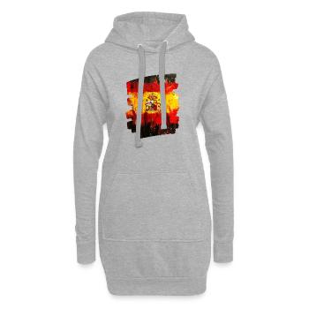 Spanische Flagge Spanien - Hoodie-Kleid - Grau meliert - Vorne