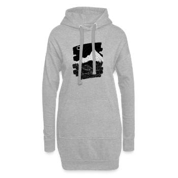 Berge - Hoodie-Kleid - Grau meliert - Vorne
