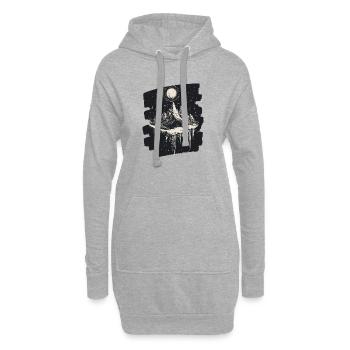 Berge - Hoodie-Kleid - Grau meliert - Vorne