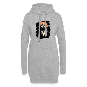 Berge - Hoodie-Kleid - Grau meliert - Vorne