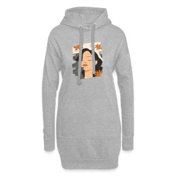 Détente Méditation Prendre soin de soi - Sweat-shirt à capuche long Femme - gris chiné - Devant