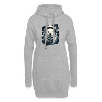 Ours polaire astronaute - Sweat-shirt à capuche long Femme - gris chiné - Devant
