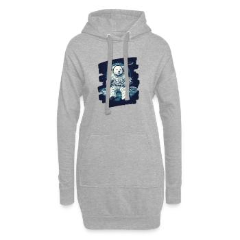 Ours polaire astronaute - Sweat-shirt à capuche long Femme - gris chiné - Devant