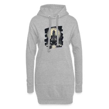 Yoga Namaste Meditation - Hoodie-Kleid - Grau meliert - Vorne