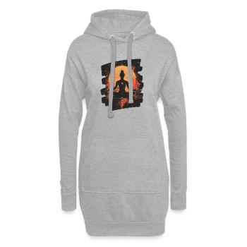 Yoga Namaste Meditation - Hoodie-Kleid - Grau meliert - Vorne
