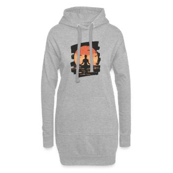 Yoga Namaste Meditation - Hoodie-Kleid - Grau meliert - Vorne