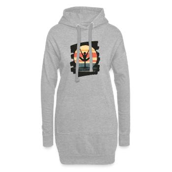 Yoga Namaste Meditation - Hoodie-Kleid - Grau meliert - Vorne
