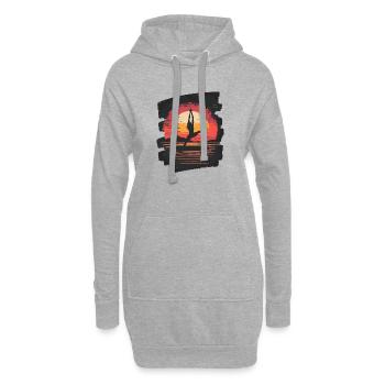 Yoga Namaste Meditation - Hoodie-Kleid - Grau meliert - Vorne