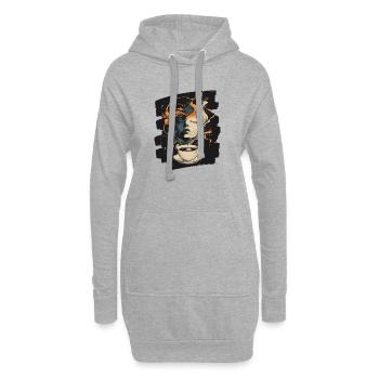 Kaffee Coffee Kaffeeliebhaber - Hoodie-Kleid - Grau meliert - Vorne