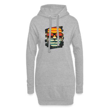 Sonnenbrille - Hoodie-Kleid - Grau meliert - Vorne