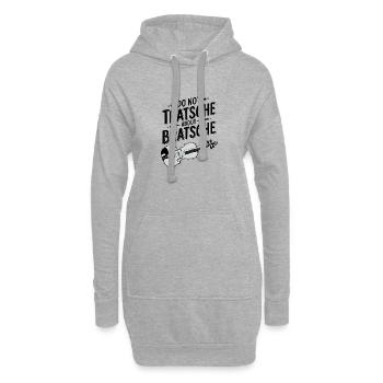 Nicht über Bratsche tratschen Bratschisten Humor - Hoodie-Kleid - Grau meliert - Vorne