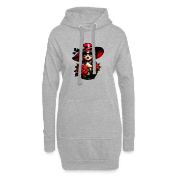 Fille russe ! Matriochka Russe pour Russes - Sweat-shirt à capuche long Femme - gris chiné - Devant