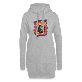 Appareil photo Appareil photo Photographe Femme Photographe - Sweat-shirt à capuche long Femme - gris chiné - Devant