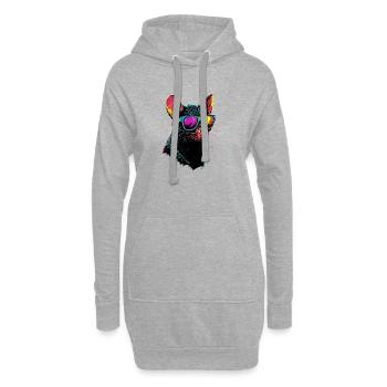Tasmanischer Teufel Beuteltier Tasmanian Devil - Hoodie-Kleid - Grau meliert - Vorne