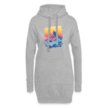 Berge Klettern Kletterer Wandern - Hoodie-Kleid - Grau meliert - Vorne