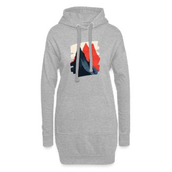 Berge Klettern Kletterer Wandern - Hoodie-Kleid - Grau meliert - Vorne