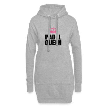 Reine du padel - Sweat-shirt à capuche long Femme - gris chiné - Devant