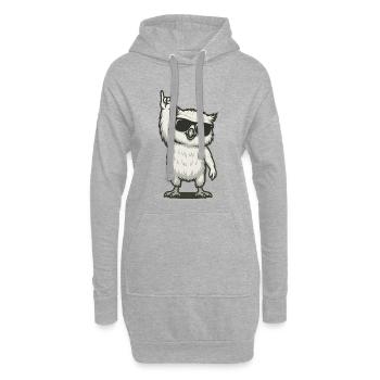 Metal Uhu - Hoodie-Kleid - Grau meliert - Vorne