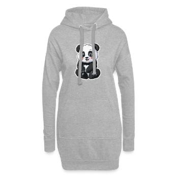 Ours panda mignon – Cadeau pour les enfants - Sweat-shirt à capuche long Femme - gris chiné - Devant