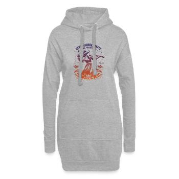 Ermächtigende Geigerin Illustration - Hoodie-Kleid - Grau meliert - Vorne