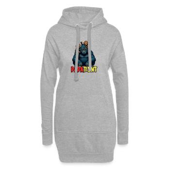 PAPATIENT - Humour papa - Animaux drôle - Sweat-shirt à capuche long Femme - gris chiné - Devant