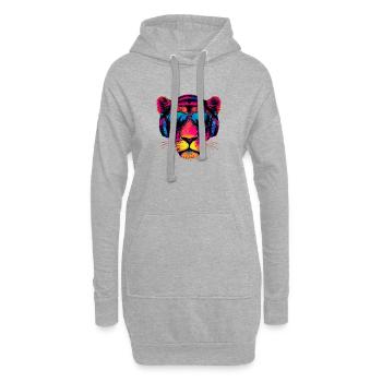 Lionne Lionne Maman Lionne Lionnes Maman Lions sauvages - Sweat-shirt à capuche long Femme - gris chiné - Devant