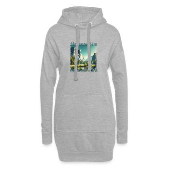 Parc national de Yosemite Printemps Nature Randonnée - Sweat-shirt à capuche long Femme - gris chiné - Devant