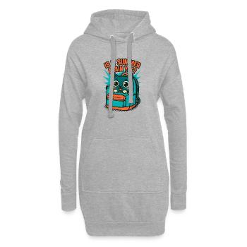 Katze im Rucksack - Hoodie-Kleid - Grau meliert - Vorne