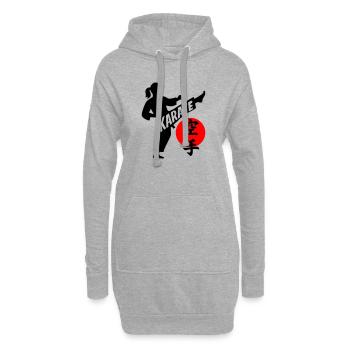 Karate - Hoodie-Kleid - Grau meliert - Vorne