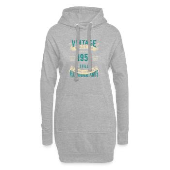 Jahrgang 1951, hergestellt in, immer noch stark - Hoodie-Kleid - Grau meliert - Vorne