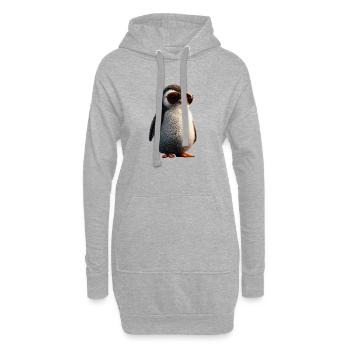 Pinguin Kaiserpinguin Zwergpinguin Süße Pinguine - Hoodie-Kleid - Grau meliert - Vorne