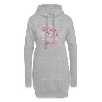 Septembre 1965 Anniversaire 60 Ans Pour Femmes - Sweat-shirt à capuche long Femme - gris chiné - Devant