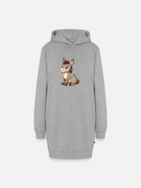 Esel - Hoodie-Kleid - Grau meliert