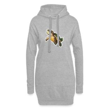 Tortue - Sweat-shirt à capuche long Femme - gris chiné - Devant
