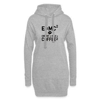 E=MC2 Physique Dicton Caféine Nerd Énergie Café - Sweat-shirt à capuche long Femme - gris chiné - Devant