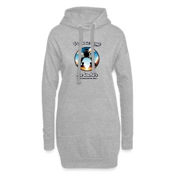 Je Ne Suis Pas Un Lion Humour Chat Drôle - Sweat-shirt à capuche long Femme - gris chiné - Devant
