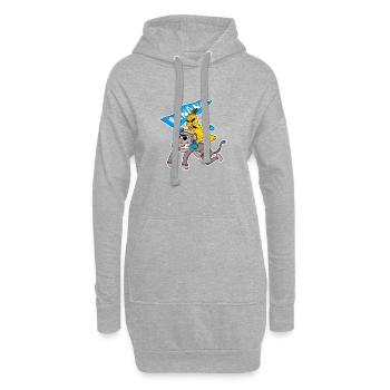 Banana Superhero mit Affe Motive - Hoodie-Kleid - Grau meliert - Vorne
